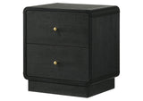 223662 Cavelle 2-drawer Nightstand Bedside Table Black