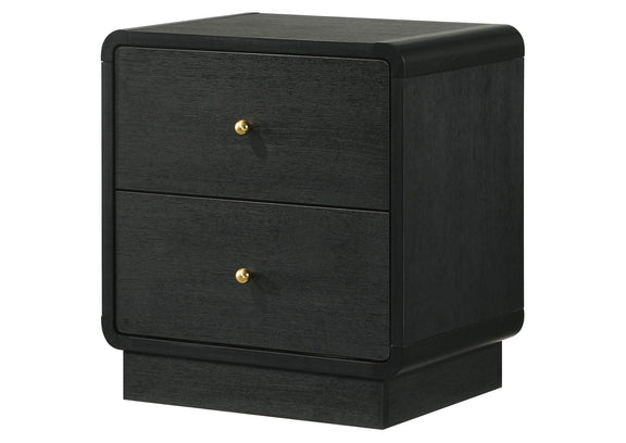 223662 Cavelle 2-drawer Nightstand Bedside Table Black