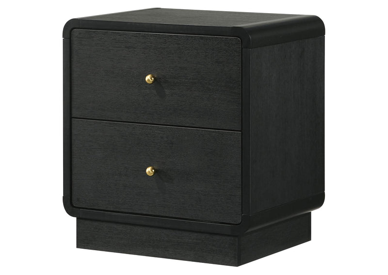 223662 Cavelle 2-drawer Nightstand Bedside Table Black