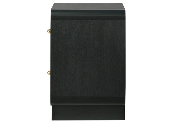 223662 Cavelle 2-drawer Nightstand Bedside Table Black