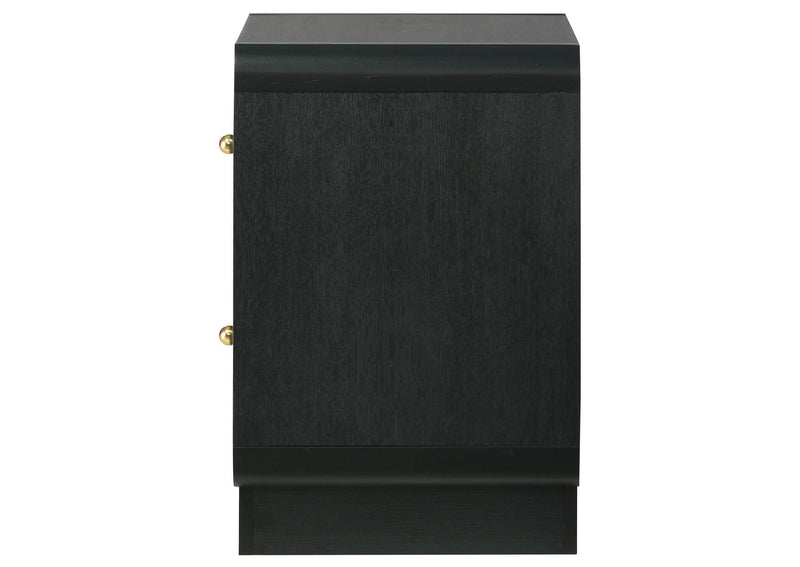 223662 Cavelle 2-drawer Nightstand Bedside Table Black