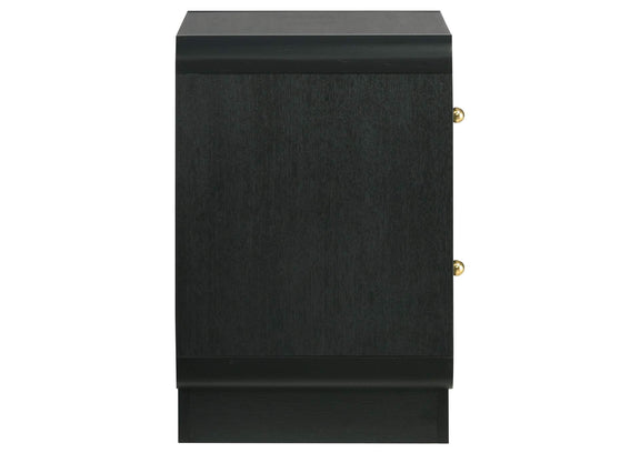 223662 Cavelle 2-drawer Nightstand Bedside Table Black