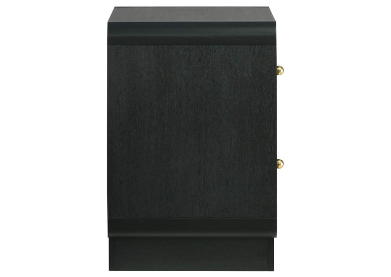223662 Cavelle 2-drawer Nightstand Bedside Table Black