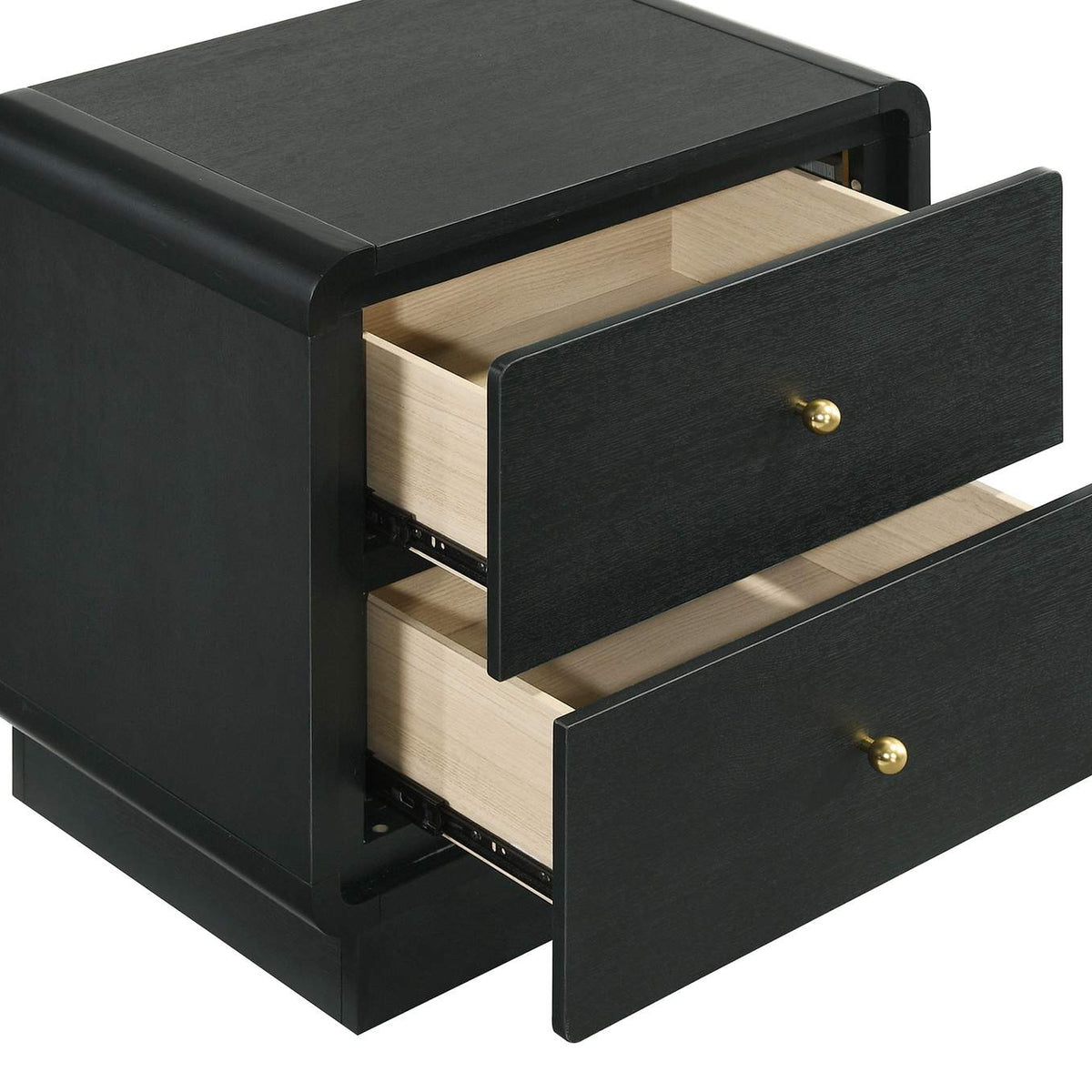 223662 Cavelle 2-drawer Nightstand Bedside Table Black