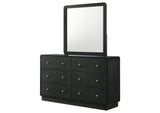 223663M Cavelle 6-drawer Dresser and Mirror Black