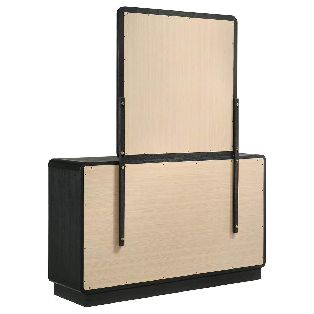 223663M Cavelle 6-drawer Dresser and Mirror Black
