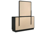 223663M Cavelle 6-drawer Dresser and Mirror Black