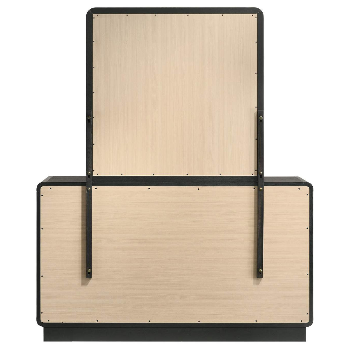 223663M Cavelle 6-drawer Dresser and Mirror Black