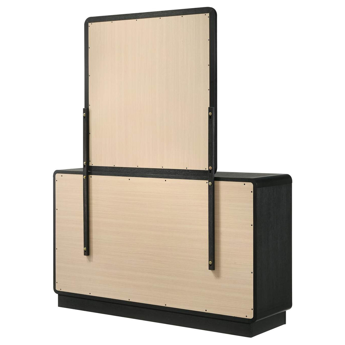 223663M Cavelle 6-drawer Dresser and Mirror Black