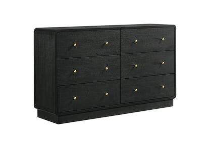 223663 Cavelle 6-drawer Dresser Cabinet Black