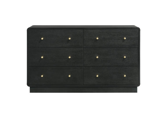 223663 Cavelle 6-drawer Dresser Cabinet Black