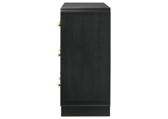 223663 Cavelle 6-drawer Dresser Cabinet Black