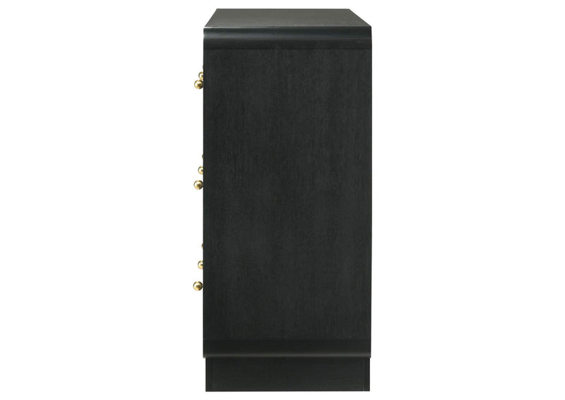 223663 Cavelle 6-drawer Dresser Cabinet Black