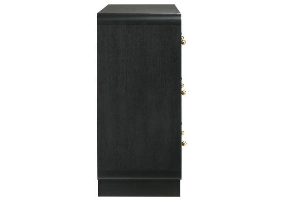 223663 Cavelle 6-drawer Dresser Cabinet Black
