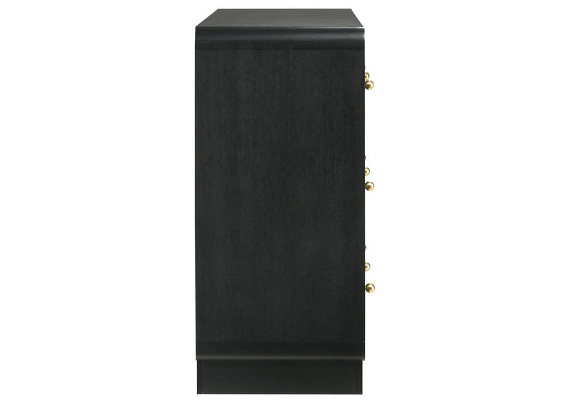 223663 Cavelle 6-drawer Dresser Cabinet Black