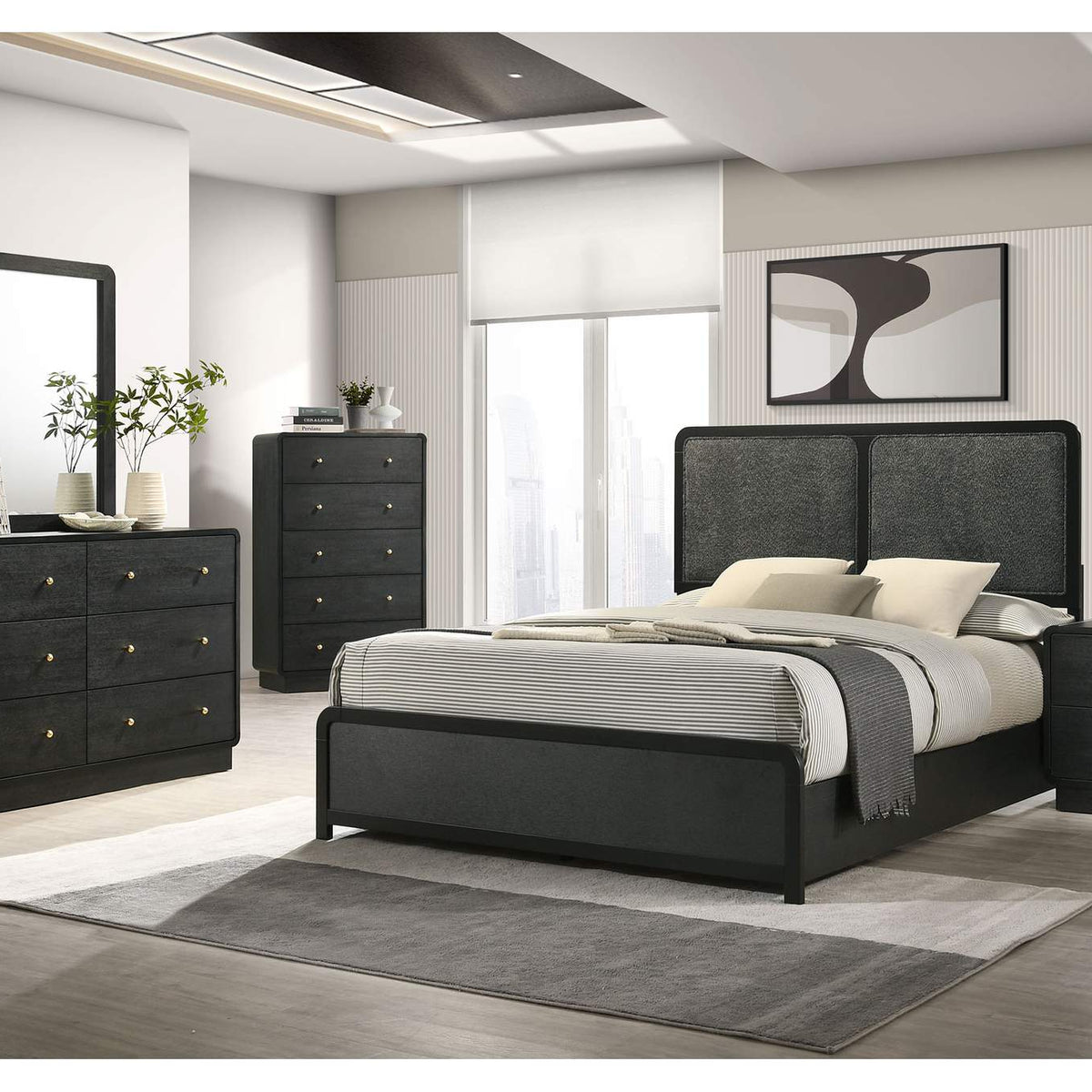 223663 Cavelle 6-drawer Dresser Cabinet Black