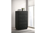 223665 Cavelle 5-drawer Chest of Drawers Black