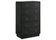 223665 Cavelle 5-drawer Chest of Drawers Black