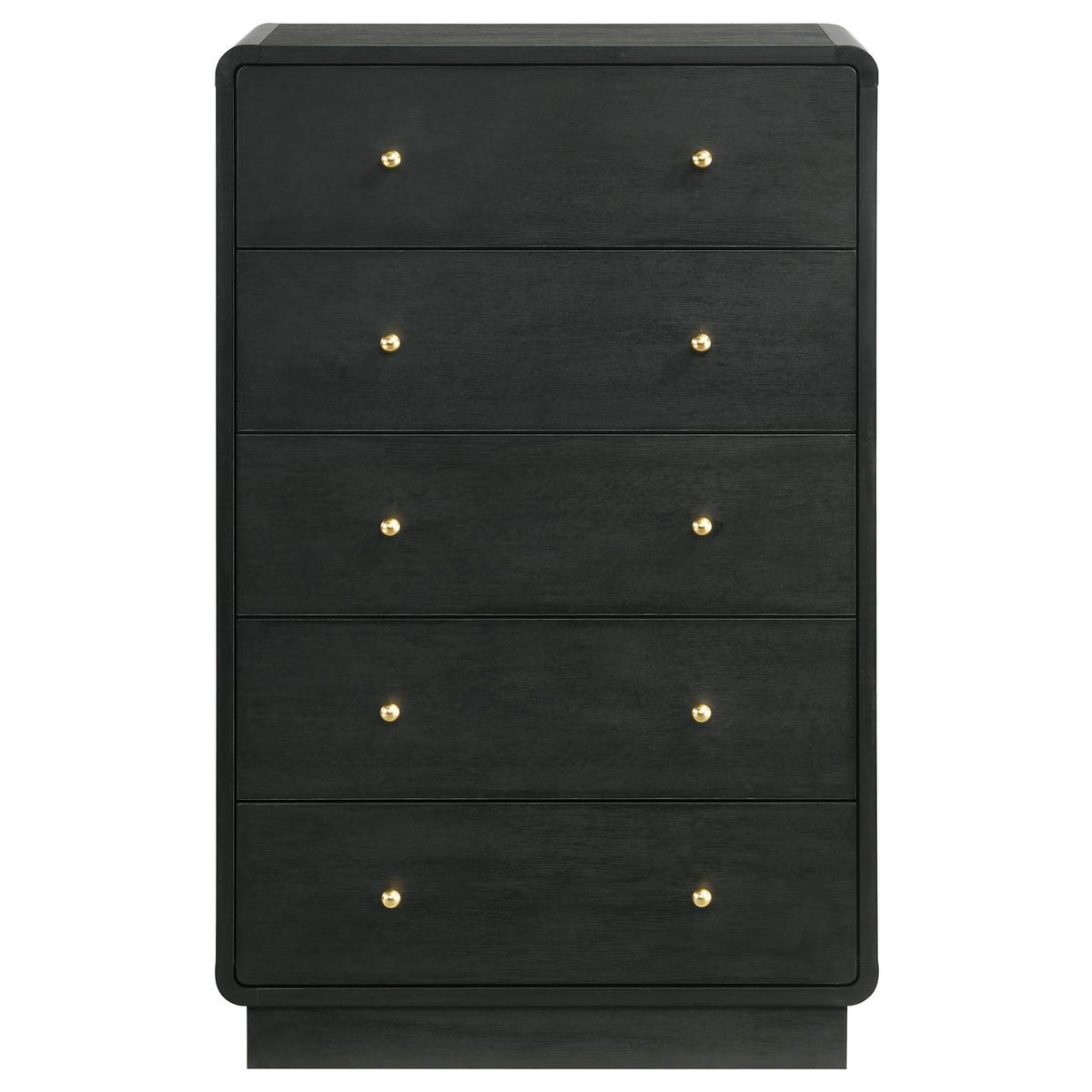 223665 Cavelle 5-drawer Chest of Drawers Black