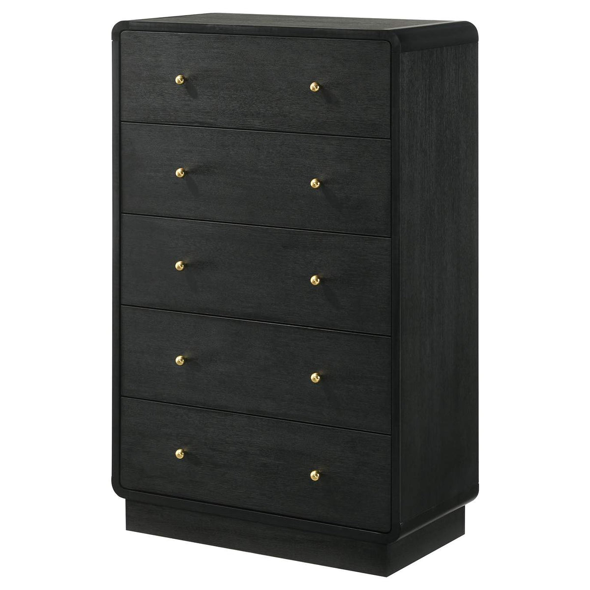 223665 Cavelle 5-drawer Chest of Drawers Black