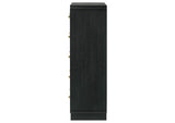 223665 Cavelle 5-drawer Chest of Drawers Black