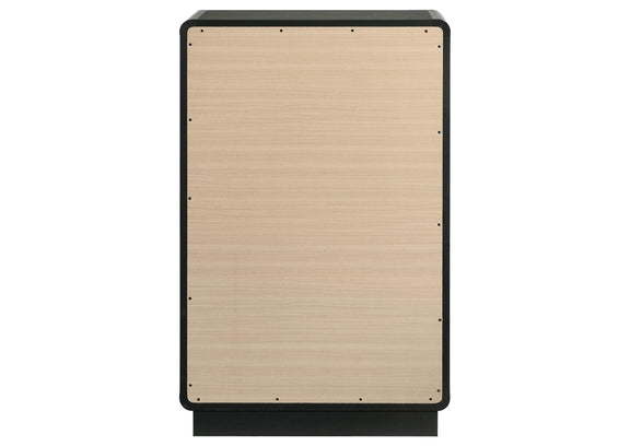 223665 Cavelle 5-drawer Chest of Drawers Black