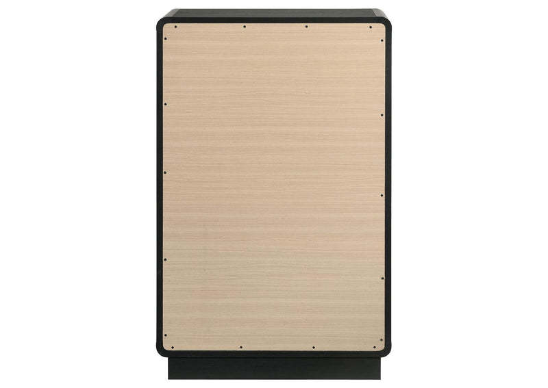 223665 Cavelle 5-drawer Chest of Drawers Black
