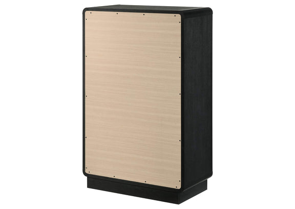 223665 Cavelle 5-drawer Chest of Drawers Black