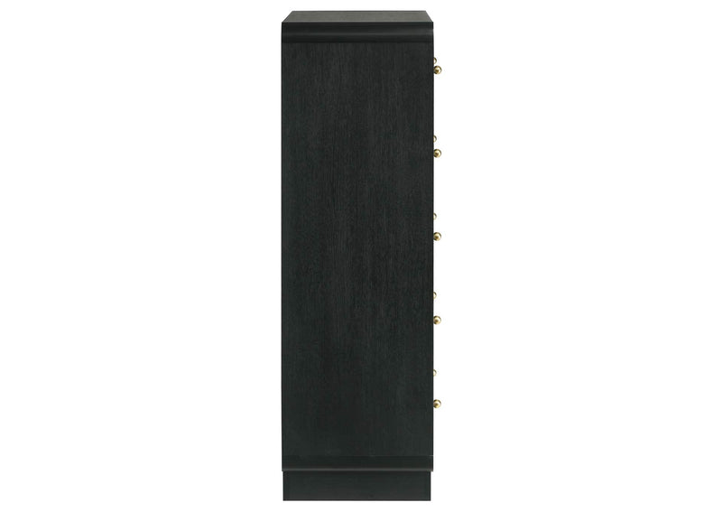 223665 Cavelle 5-drawer Chest of Drawers Black