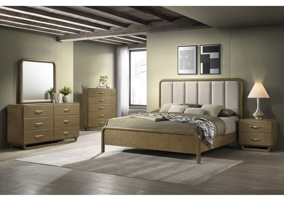 224271KE-S5 Amsbury 5-piece Eastern King Bedroom Set Nutmeg
