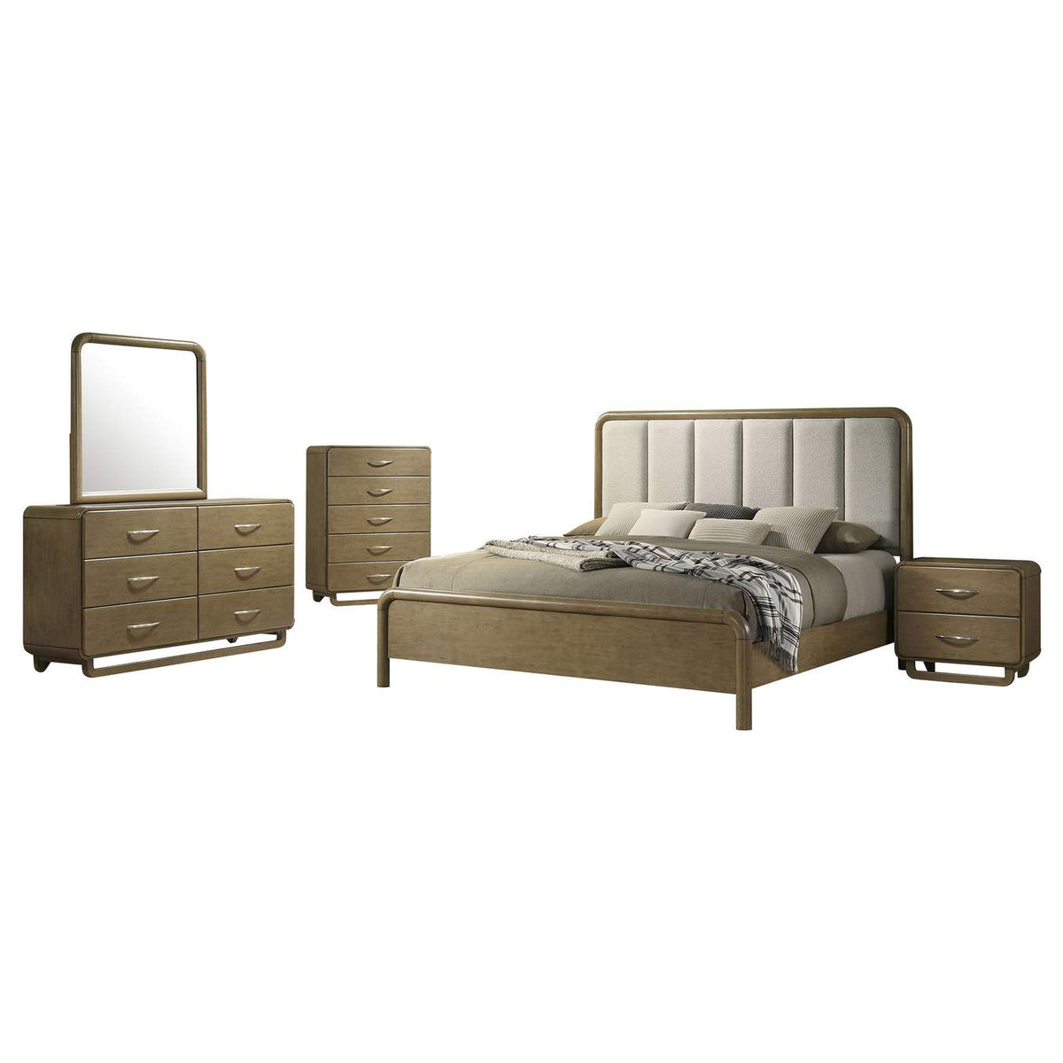 224271Q-S5 Amsbury 5-piece Queen Bedroom Set Nutmeg