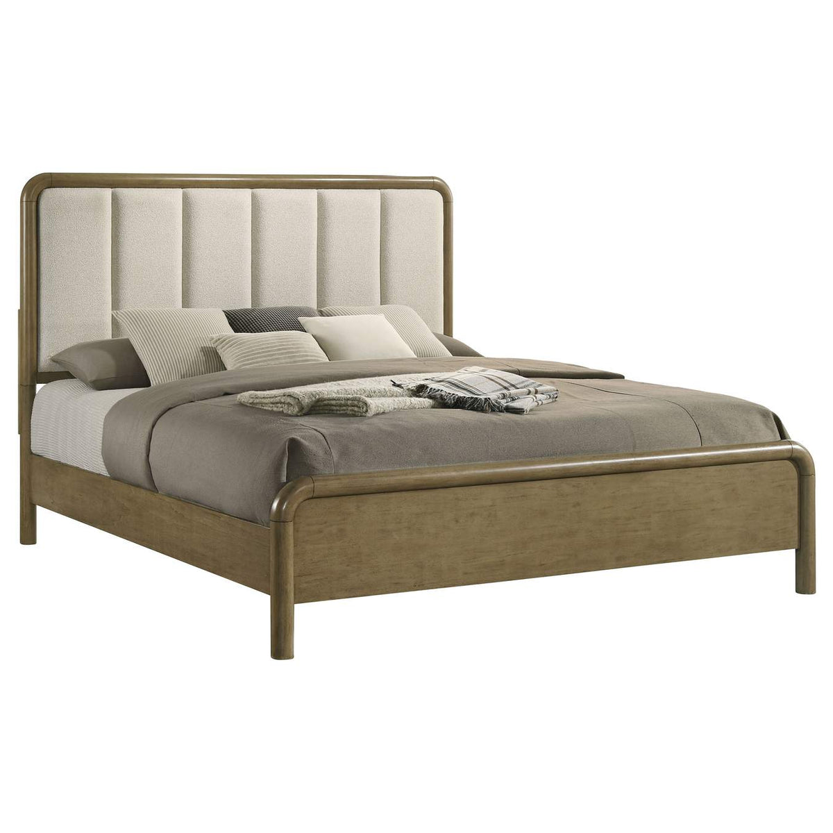 224271Q Amsbury 59-inch Upholstered Queen Bed Nutmeg