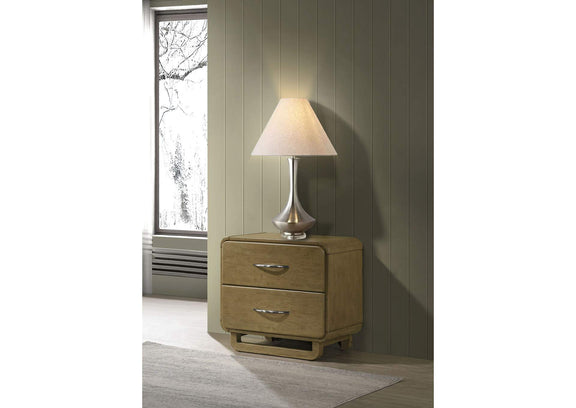 224272 Amsbury 2-drawer Nightstand Bedside Table Nutmeg