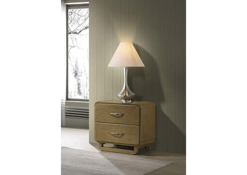 224272 Amsbury 2-drawer Nightstand Bedside Table Nutmeg