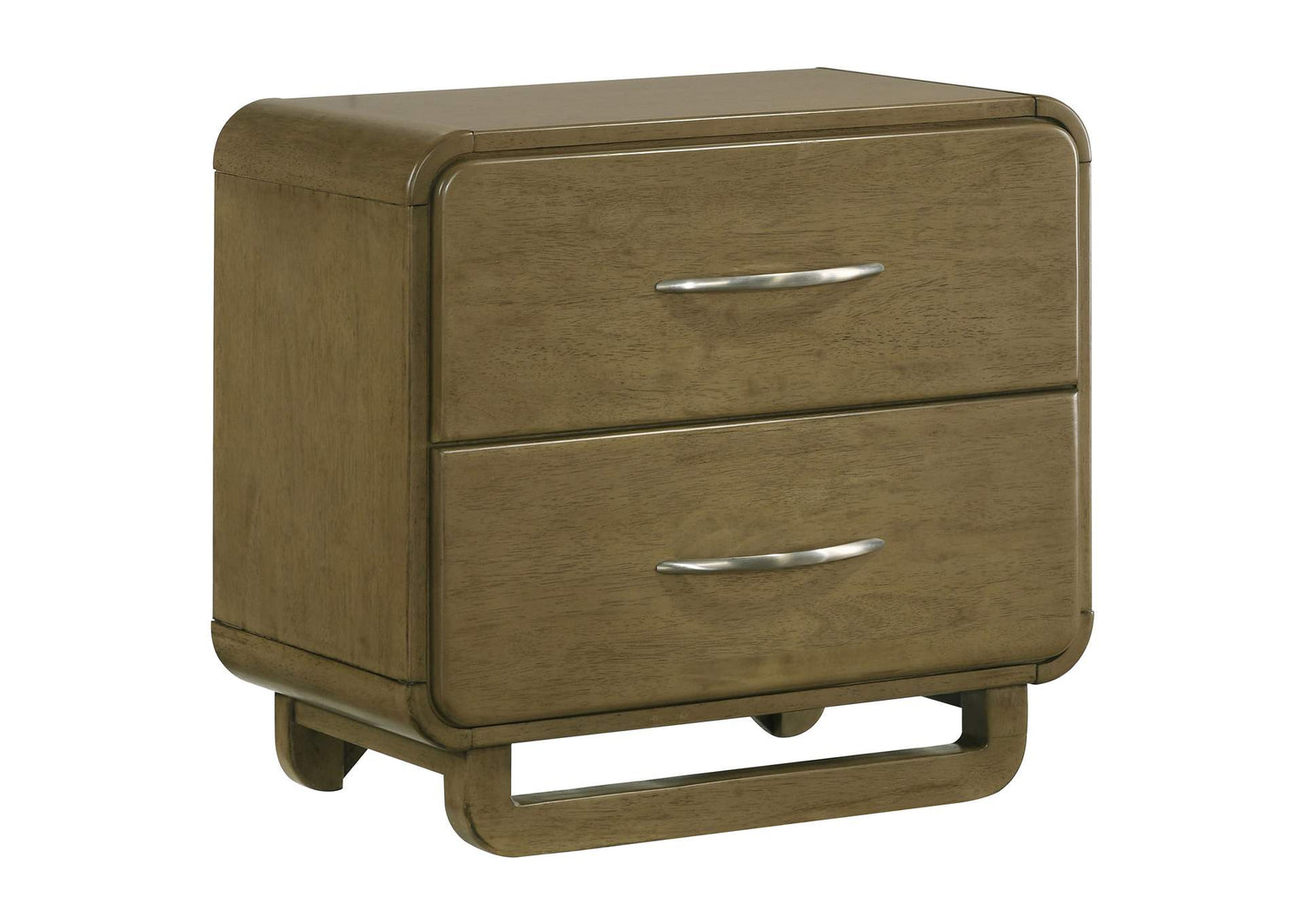 224272 Amsbury 2-drawer Nightstand Bedside Table Nutmeg
