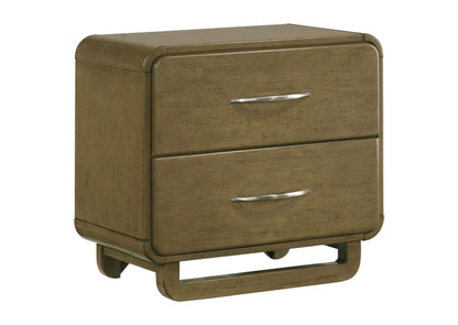 224272 Amsbury 2-drawer Nightstand Bedside Table Nutmeg