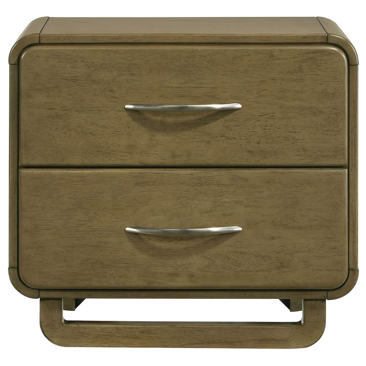 224272 Amsbury 2-drawer Nightstand Bedside Table Nutmeg