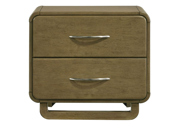224272 Amsbury 2-drawer Nightstand Bedside Table Nutmeg