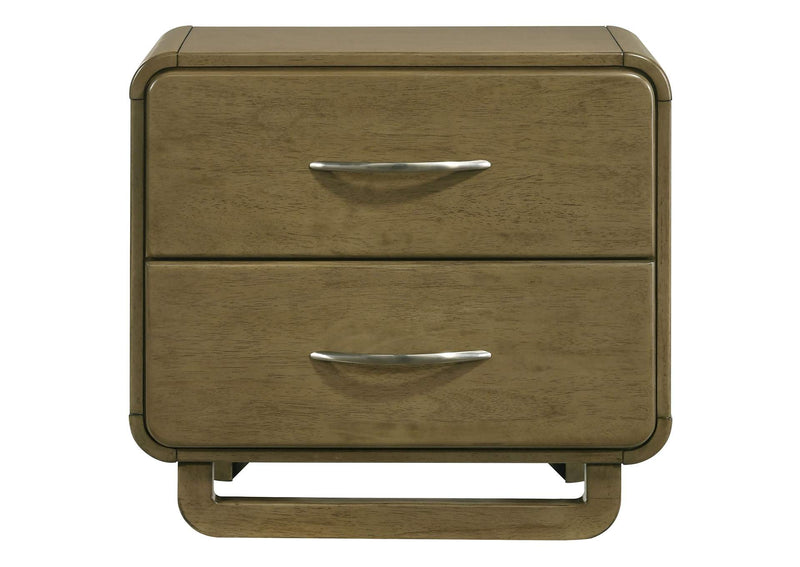 224272 Amsbury 2-drawer Nightstand Bedside Table Nutmeg