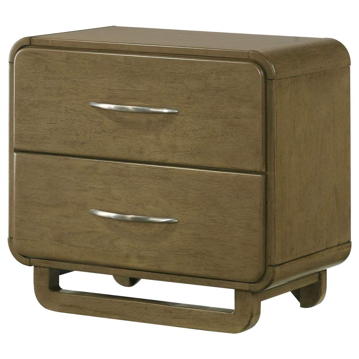 224272 Amsbury 2-drawer Nightstand Bedside Table Nutmeg