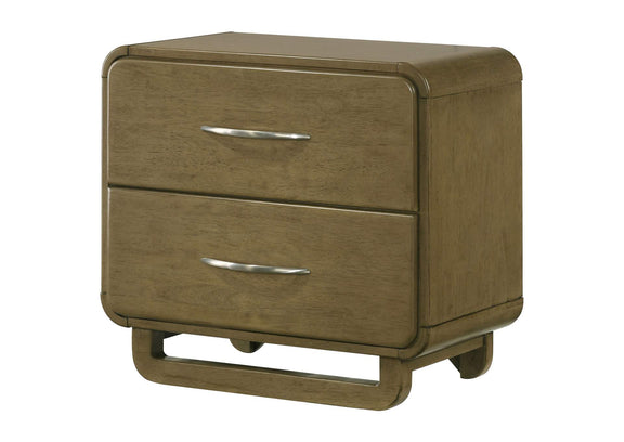 224272 Amsbury 2-drawer Nightstand Bedside Table Nutmeg