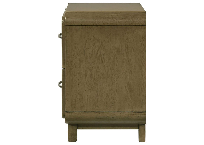 224272 Amsbury 2-drawer Nightstand Bedside Table Nutmeg