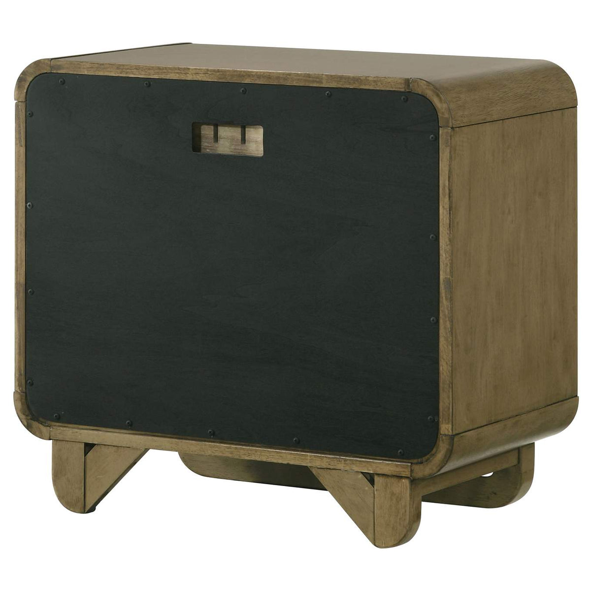 224272 Amsbury 2-drawer Nightstand Bedside Table Nutmeg