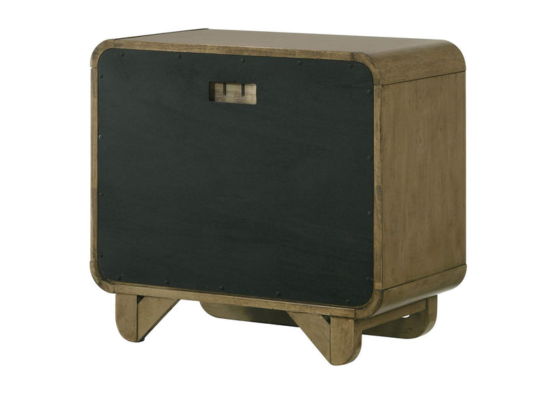 224272 Amsbury 2-drawer Nightstand Bedside Table Nutmeg