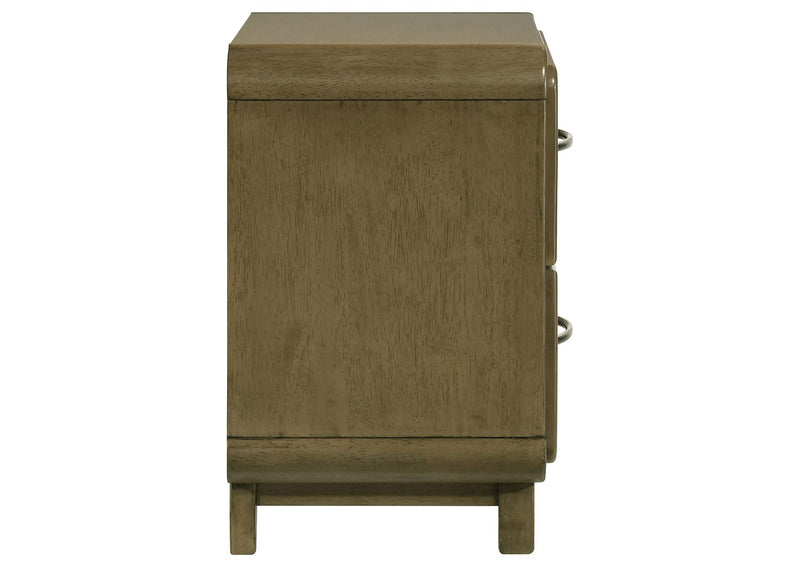 224272 Amsbury 2-drawer Nightstand Bedside Table Nutmeg