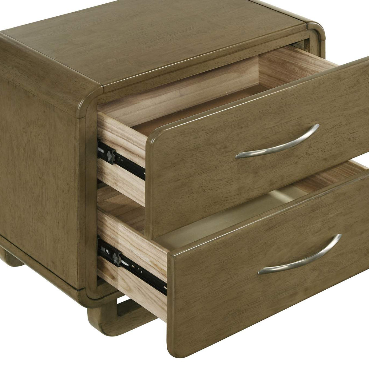 224272 Amsbury 2-drawer Nightstand Bedside Table Nutmeg