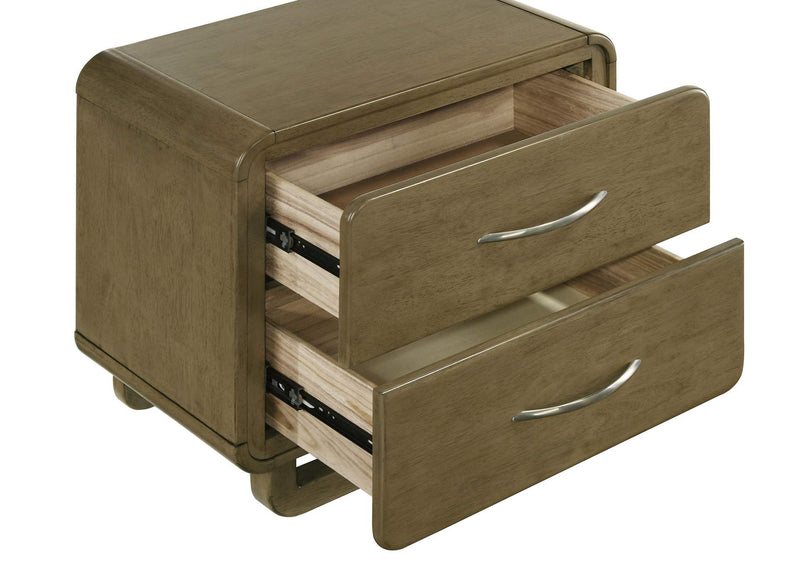 224272 Amsbury 2-drawer Nightstand Bedside Table Nutmeg