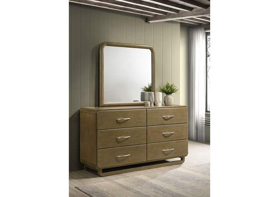 224273M Amsbury 6-drawer Dresser and Mirror Nutmeg