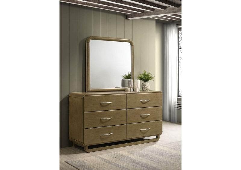 224273M Amsbury 6-drawer Dresser and Mirror Nutmeg