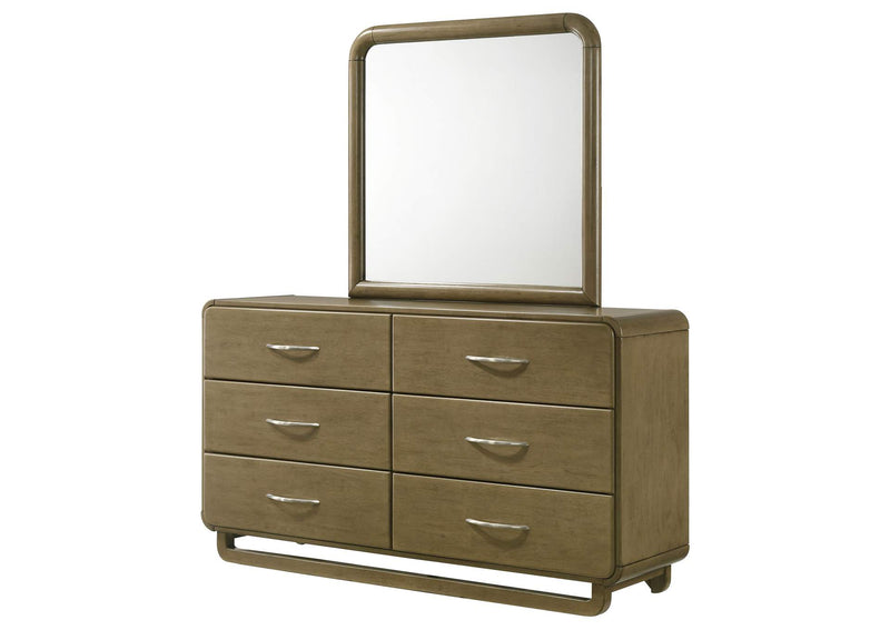 224273M Amsbury 6-drawer Dresser and Mirror Nutmeg